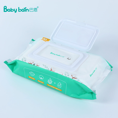 নবজাতক শিশুর যত্ন ওয়েট টিস্যু 80Pcs স্পুনলেস ননওভেন বেবি ওয়াইপস পৃথক প্যাক