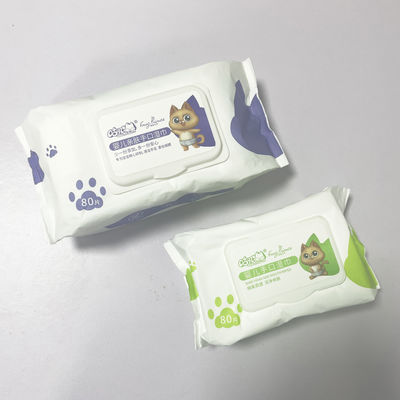 ওয়েট টিস্যু 80 ঢাকনা দিয়ে নরম নন বোনা বেবি ওয়াইপস টানে