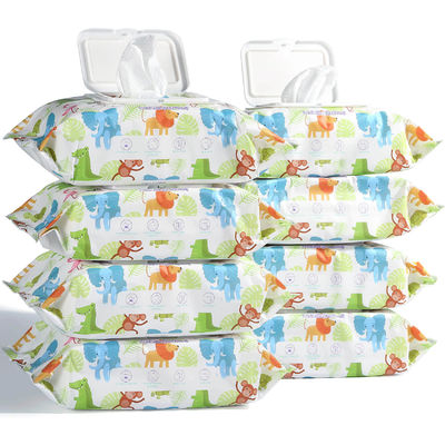 ওয়েট টিস্যু 80 কাউন্ট নরম অ বোনা শিশুর জন্য ঢাকনা দিয়ে মুছা