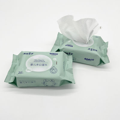 25 বিশুদ্ধ জল ইকো ফ্রেন্ডলি বায়োডিগ্রেডেবল অর্গানিক বেবি ওয়েট ওয়াইপ সব বয়সের জন্য