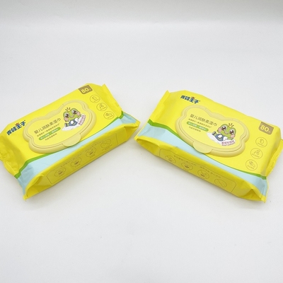 100ct প্রাকৃতিক ফ্যাব্রিক বায়োডিগ্রেডেবল বেবি ওয়েট ওয়াইপস অর্গানিন ফ্রেশযোগ্য