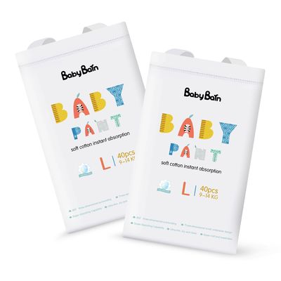 নরম উচ্চ শোষণ নিষ্পত্তিযোগ্য শিশুর প্যান্ট শ্বাস নেওয়া যায়