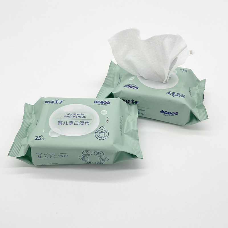 25 বিশুদ্ধ জল ইকো ফ্রেন্ডলি বায়োডিগ্রেডেবল অর্গানিক বেবি ওয়েট ওয়াইপ সব বয়সের জন্য