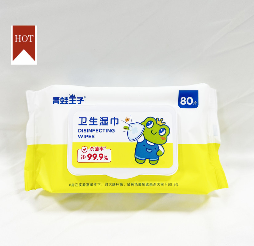 প্রাপ্তবয়স্ক বাচ্চাদের জন্য স্পনলেস নন বোনা ফ্যাব্রিক ডিসপোজেবল ওয়েট ওয়াইপ