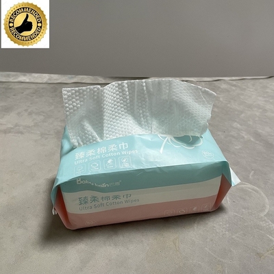 80pcs সুপার সফট ডিসপোজেবল ড্রাই ওয়াইপস নন ওভেন ফেসিয়াল টিস্যু
